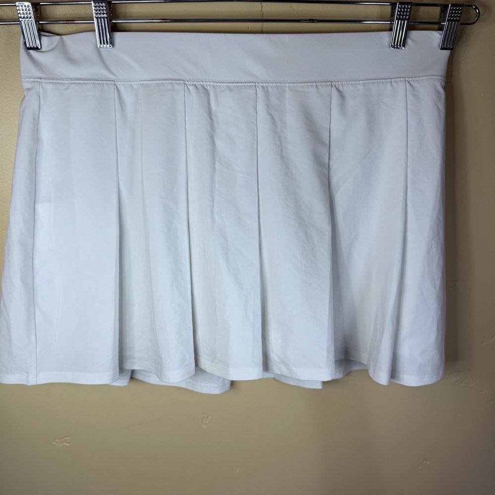Abercrombie & Fitch Womens White Pleated Tennis Skirt Skort Lined Size XL Active